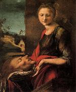 BERRUGUETE, Alonso Salome with the Head of John the Baptist Spain oil painting artist